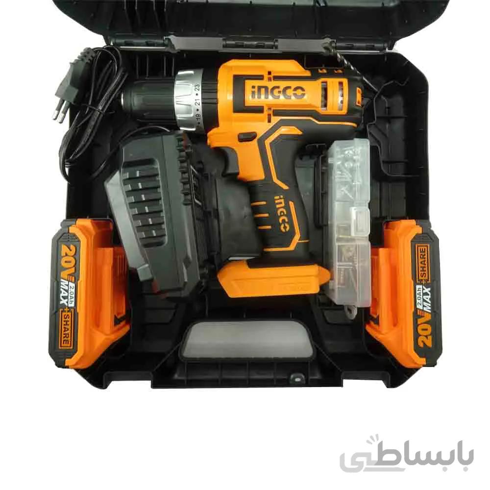 دریل شارژی دو باتری اینکو مدل CIDLI20031