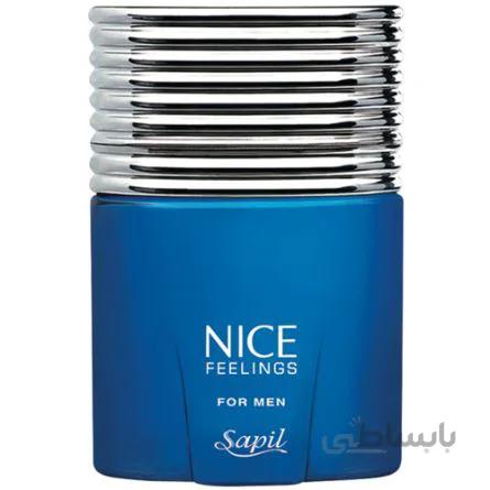 عطر ادکلن مردانه ساپیل نایس آبی (Sapil Nice Feelings Blue) حجم 75 میل ا Eau De Toilette Sapil Nice Feelings Blue For Men 75ml