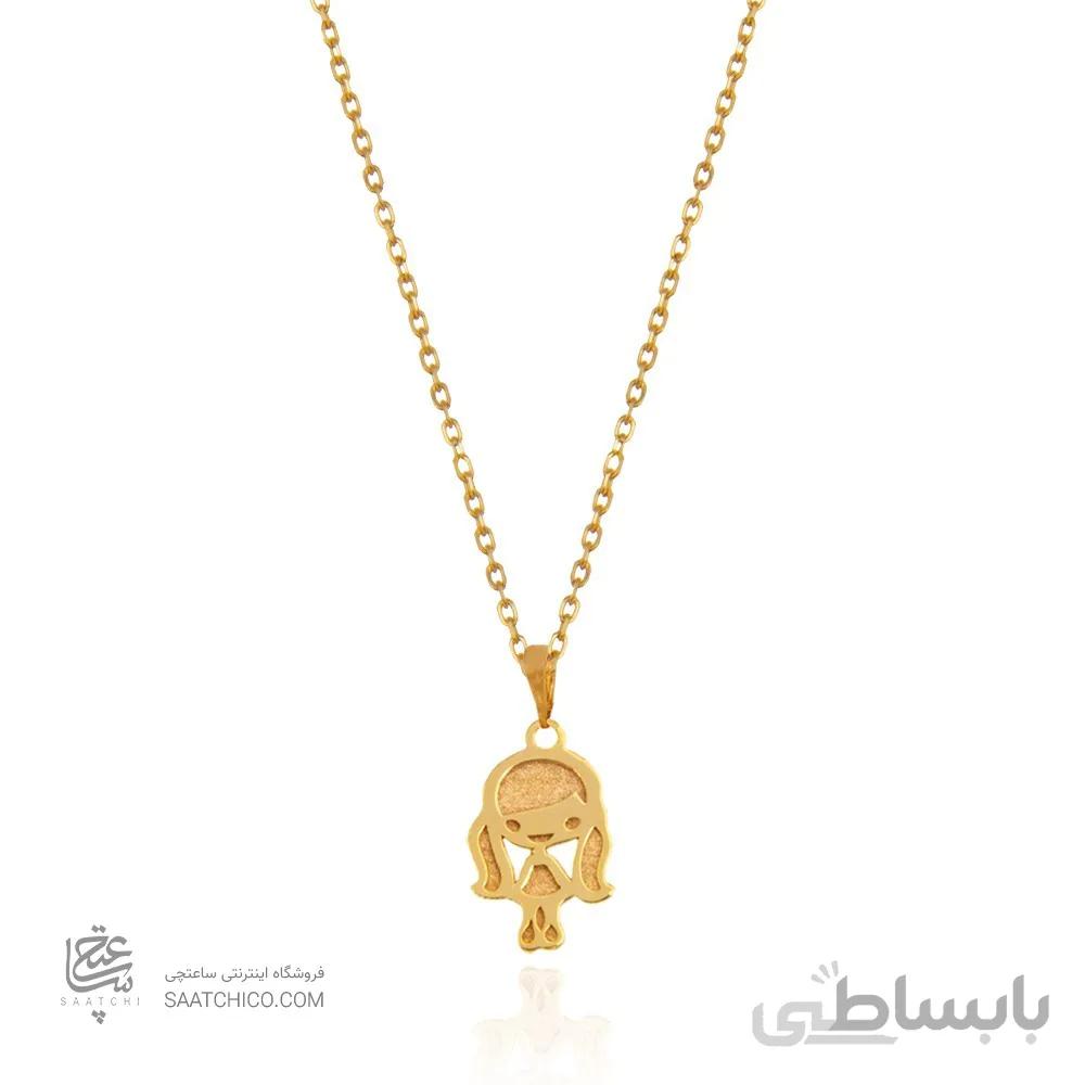 آویز طلا کودک طرح دختر کد KP613