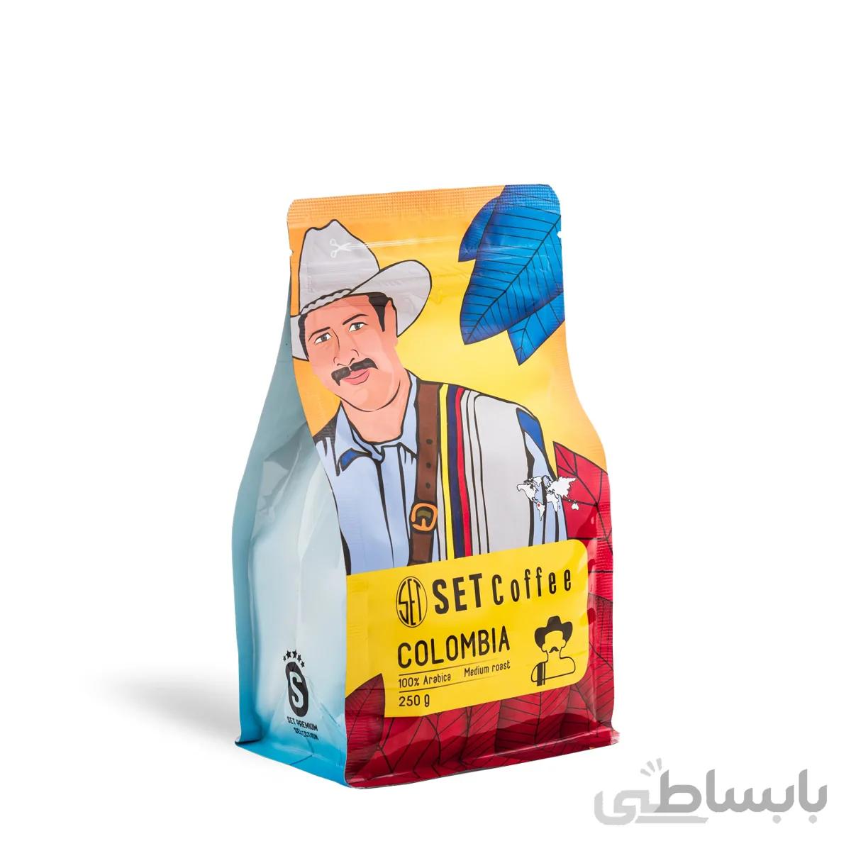 دانه قهوه کلمبیا Colombia Huila مقدار 250 گرم