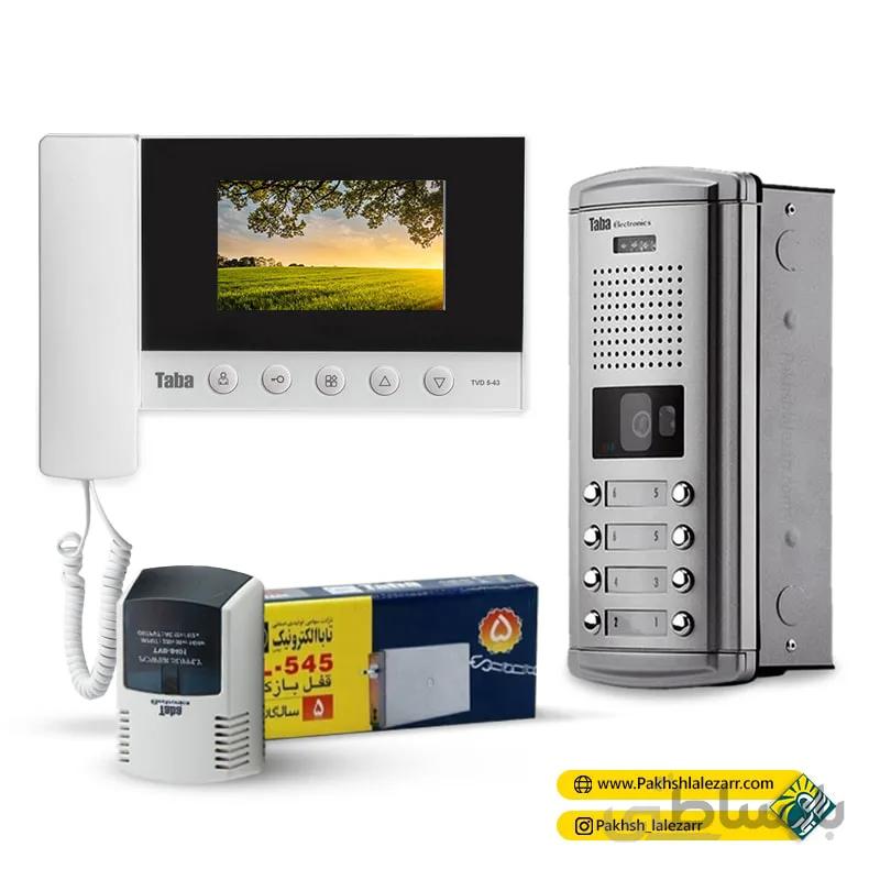 پکیج کامل آیفون تصویری مانیتور 4.3 اینچ مدل 43-5 و پنل سپهر تابا الکترونیک