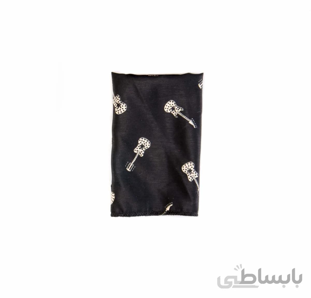 دستمال جیب طرح گیتار رنگ مشکی-سفید کد PS1060