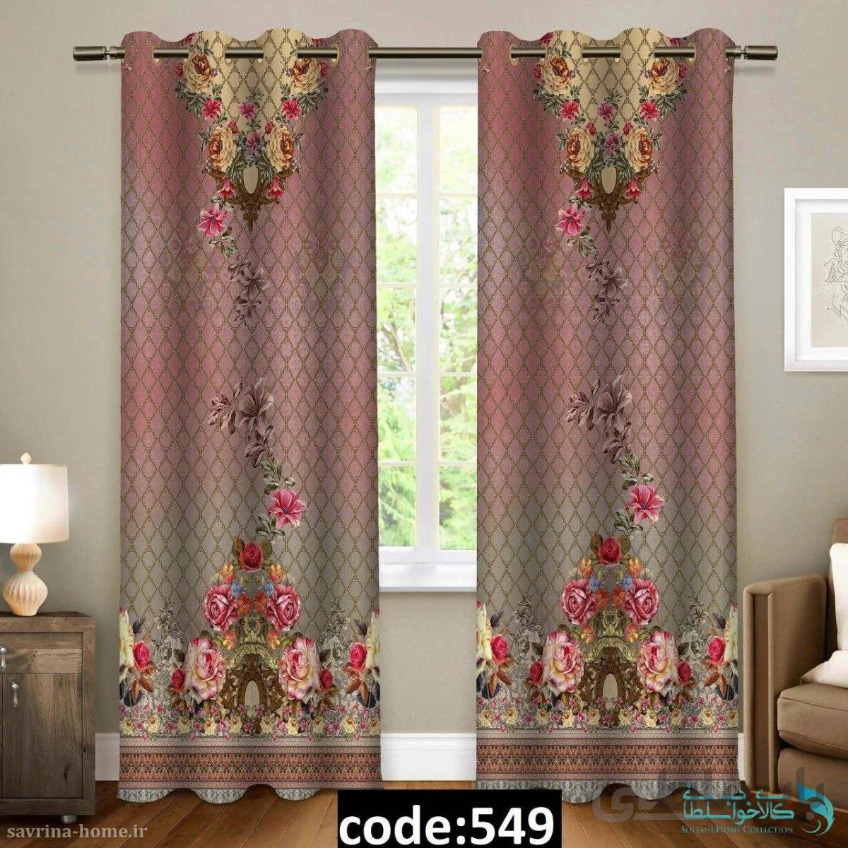 پرده پانچی سری گل مدل Sh-549