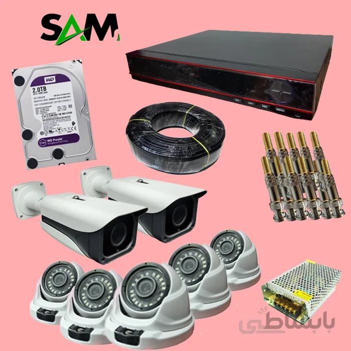 پکیج 7 عددی : 5 دام و 2 بولت بزرگ دستگاه 8 کانال 5 مگ ، هارد 1 ترا