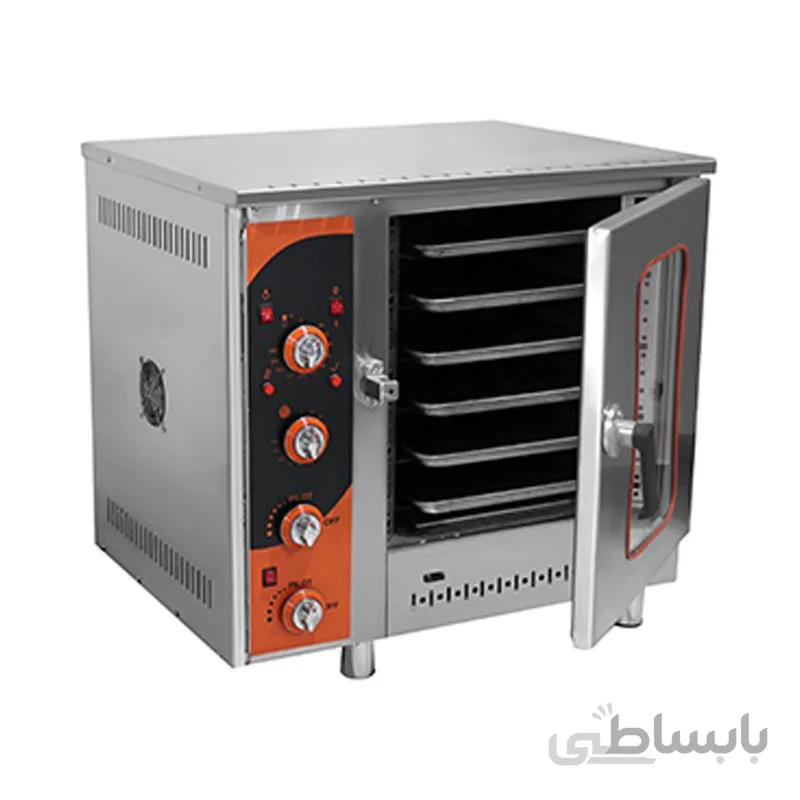 فر کانوکشن حرارت مستقیم خشک 6 سینی کنترل آنالوگ گازی مدل CA01-6