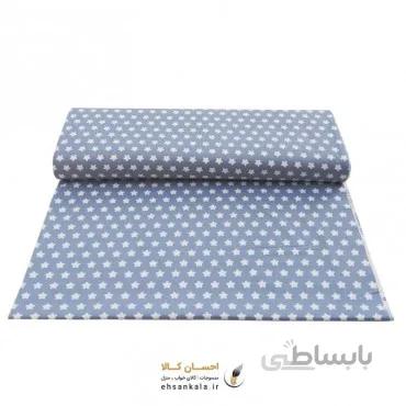 پارچه ملافه کتان خالص طرح ستاره