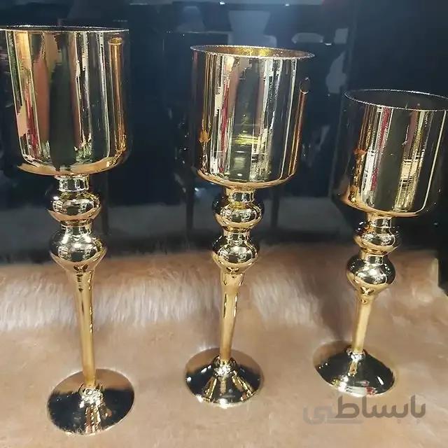 کد 445 شمعدان سه تایی استوانه ای