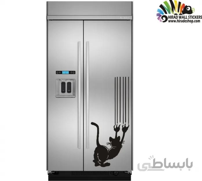 استیکر و برچسب دیواری و روی یخچال گربه و پنجه کد h206