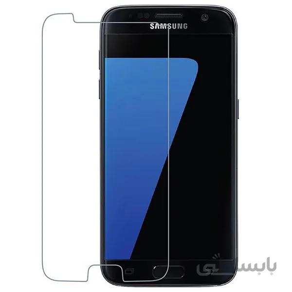 گلس s7 بی رنگ و شفاف سامسونگ s7 یا اس 7 محافظ صفحه نمایش شیشه ای Glass Screen Protector samsung S7