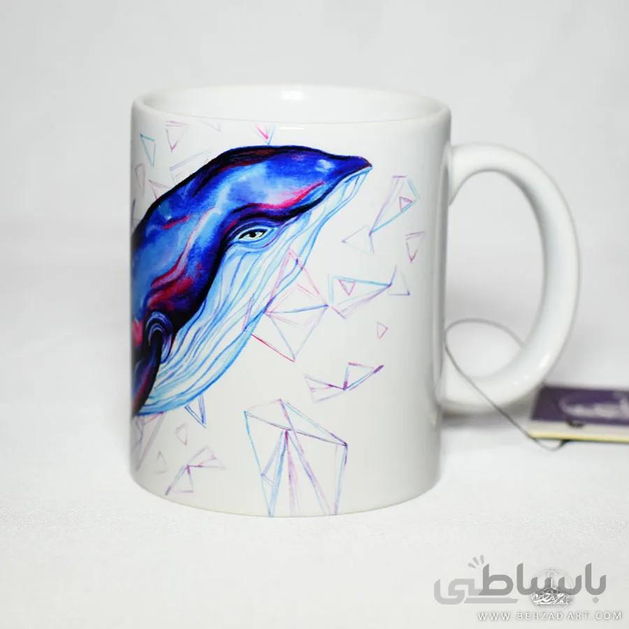 ماگ سرامیکی طرح نهنگ 52 هرتزی