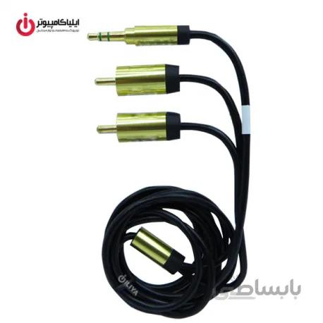تبدیل 1 به 2 صدا استریو 3.5 میلی متر به RCA فرانت FN-A2C15 ا Faranet 3.5mm Stereo Plug To 2xRCA Male Plug Converter / FN-A2C15