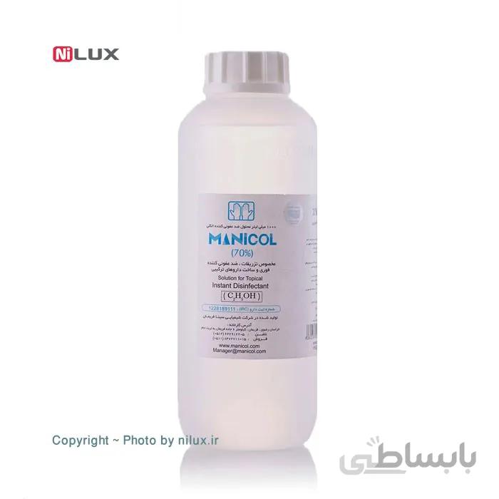 محلول ضدعفونی کننده فوری مانی کل حجم 1000 میلی لیتر ا Manicol Instant Disinfectant Solution 1000ml
