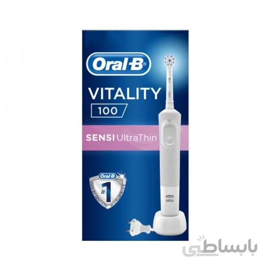 مسواک برقی اورال بی ویتالیتی Sensi UltraThin رنگ سفید