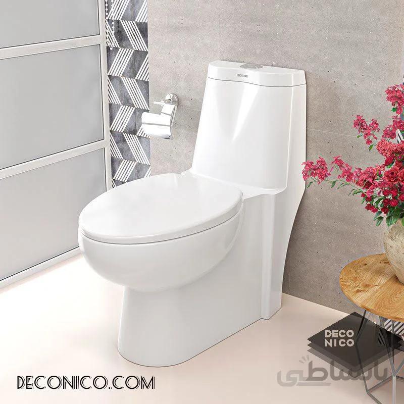 توالت فرنگی طاووس چینی کرد بیده دار ا Tavoos Toilet