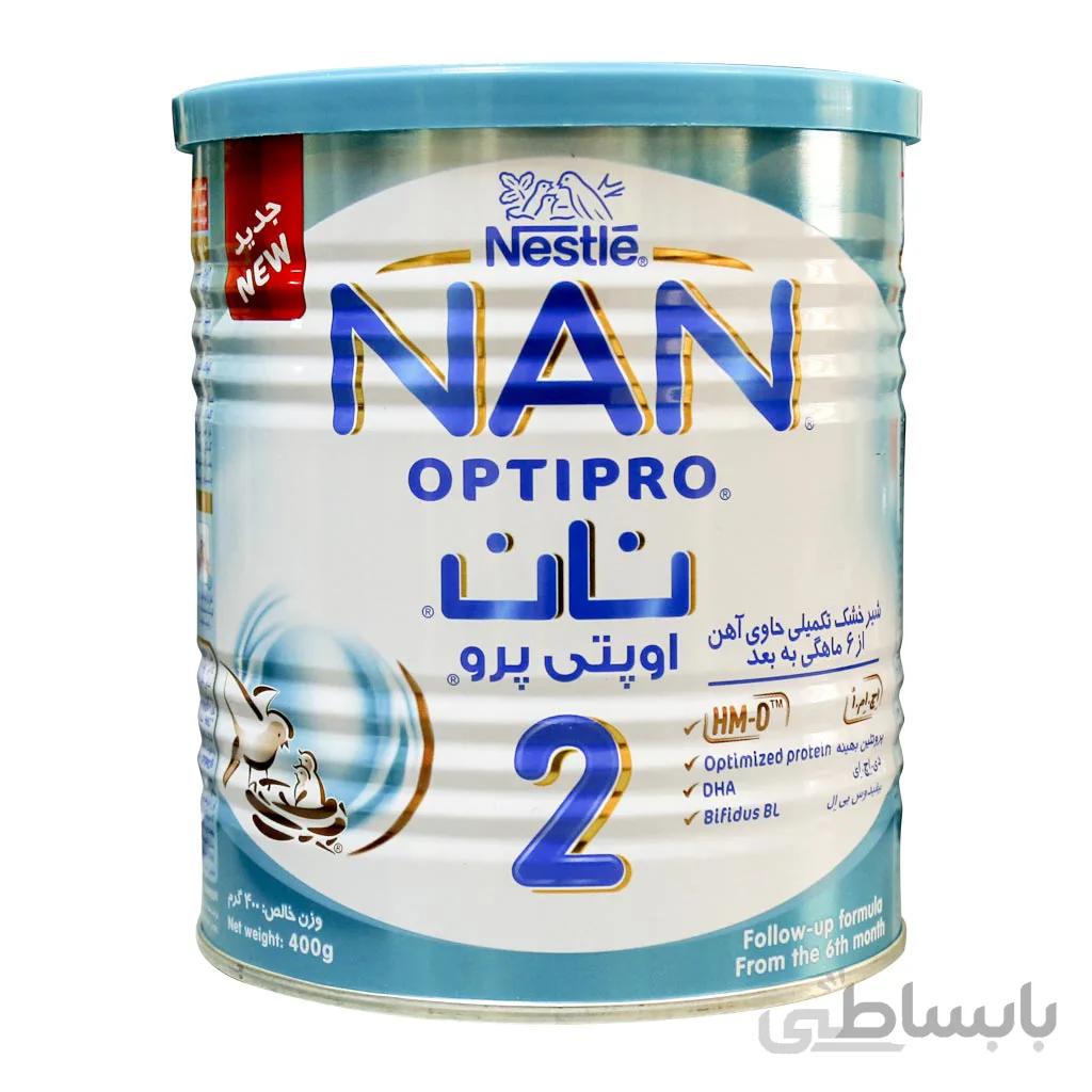 شیر خشک نان ۲ نستله مناسب ۶ تا ۱۲ ماهگی ۴۰۰ گرم