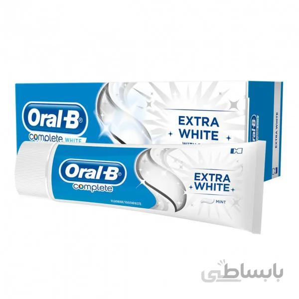 خمیر دندان اورال بی Oral-B مدل Complete Extra white حجم 100 میل