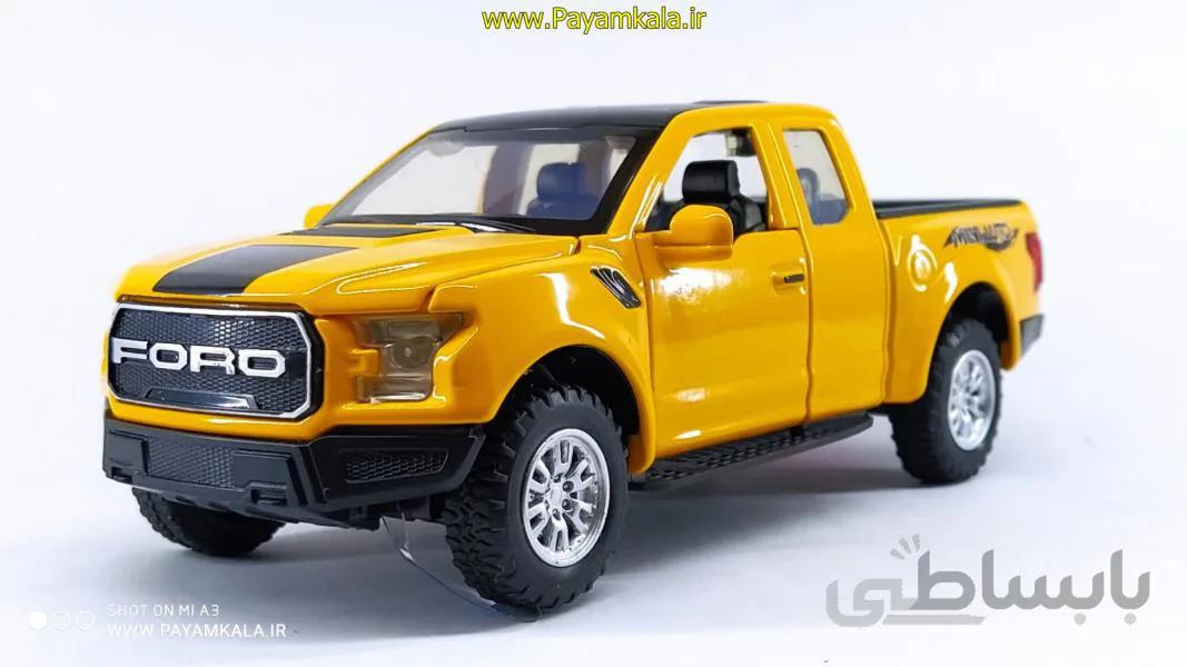 ماشین اسباب بازی وانت فورد ( FORD BY MINIAUTO ) زرد