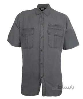 پیراهن مردانه آستین کوتاه نخی J&J جی KHP64 ا JaJ Mens shirt with short sleeves-KHP64