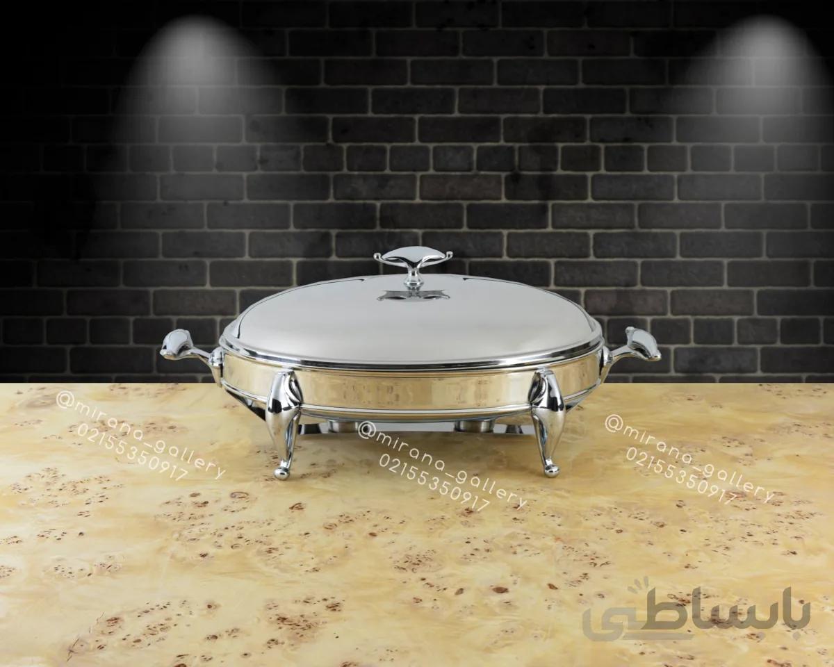 سوفله خوری بیضی متوسط استیل براق برند دیاکو مدل النا 815sh