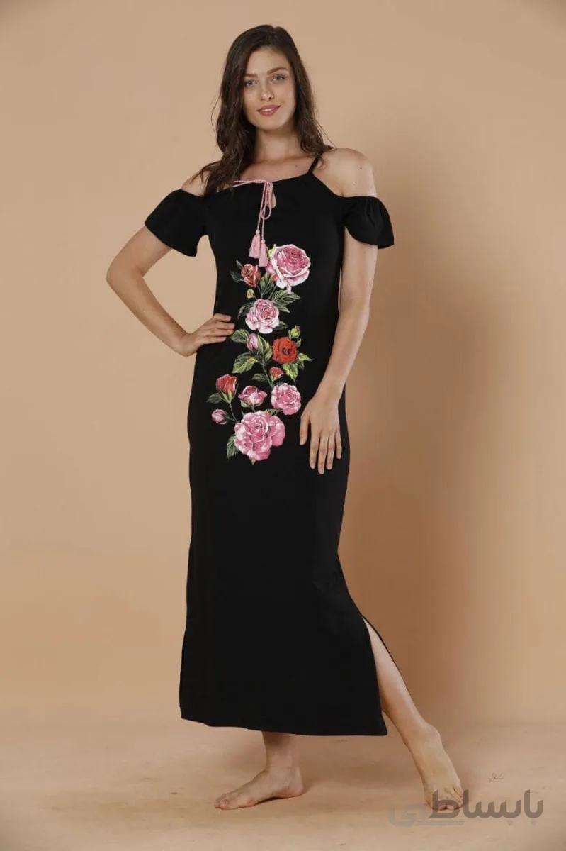 پیراهن نخی بلند زنانه 36037 ترک | سکسن | Sexen