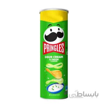 چیپس پرینگلز پیاز و خامه ترش 165 گرم ا Pringles onion chips and sour cream 165 g