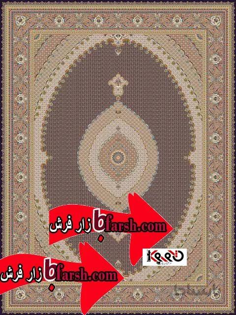 نقشه ماهی سرمه ای فرش 1000 شانه