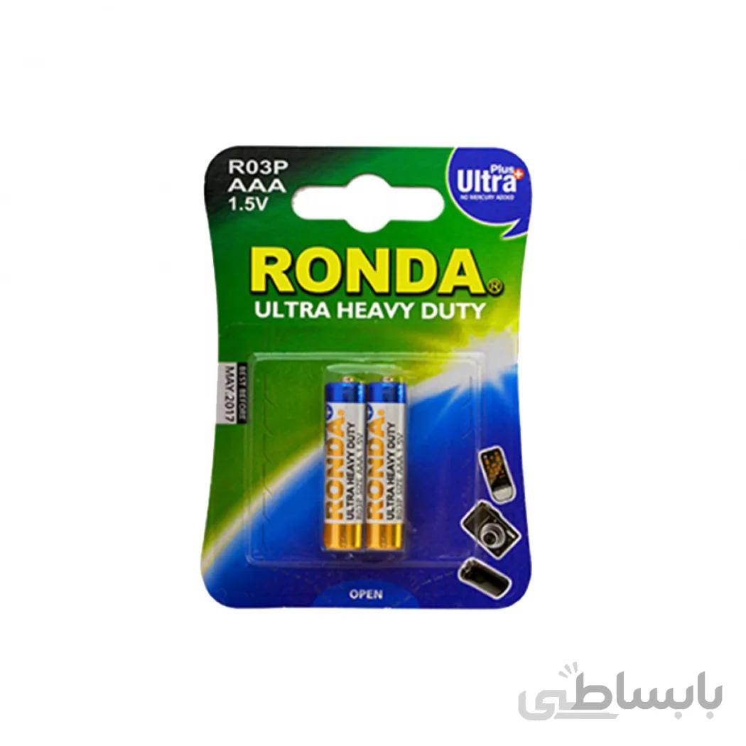 باتری نیم قلمی روندا ا RONDA ULTRA PLUS HEAVY DUTY AAA BATTERY OF2
