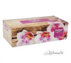 دستمال کاغذی شکوه 150 برگ دولایه طرح گل