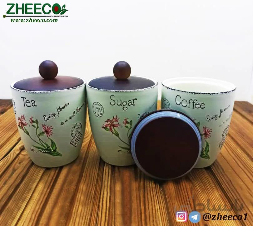 پا سماوری گلدار سرامیکی