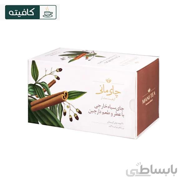 چای سیاه کیسه ای با طعم دارچین مانی بسته 20 عددی
