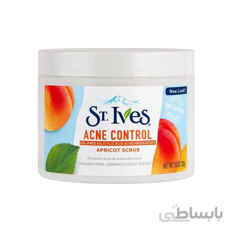 اسکراب لایه بردار پوست اس تی.ایوز مدل Acne Control حجم 283 گرم ا St.Ives Acne Control apricut scrub, 283gr