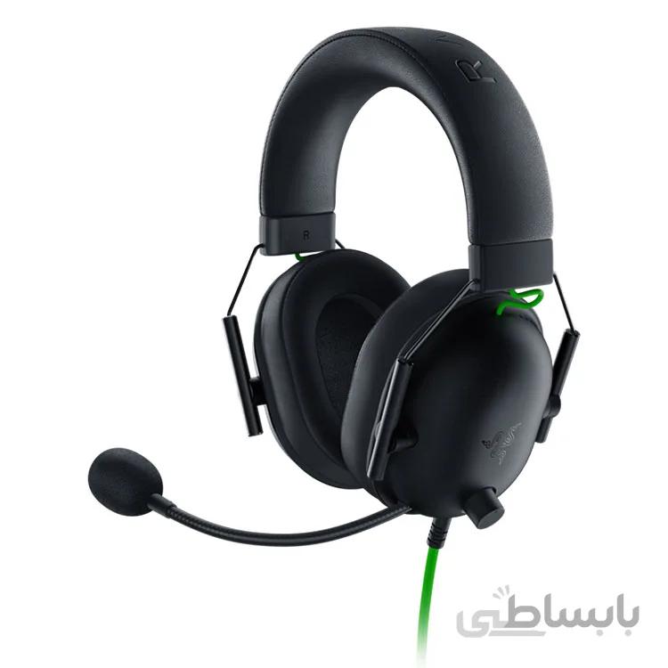 هدست گیمینگ باسیم ریزر مدل RAZER BLACKSHARK V2 ا Razer BlackShark V2 X Gaming Headset THX 7.1 Spatial Surround Sound 50mm Drivers Detachable Mic 3.5mm Jack - Black