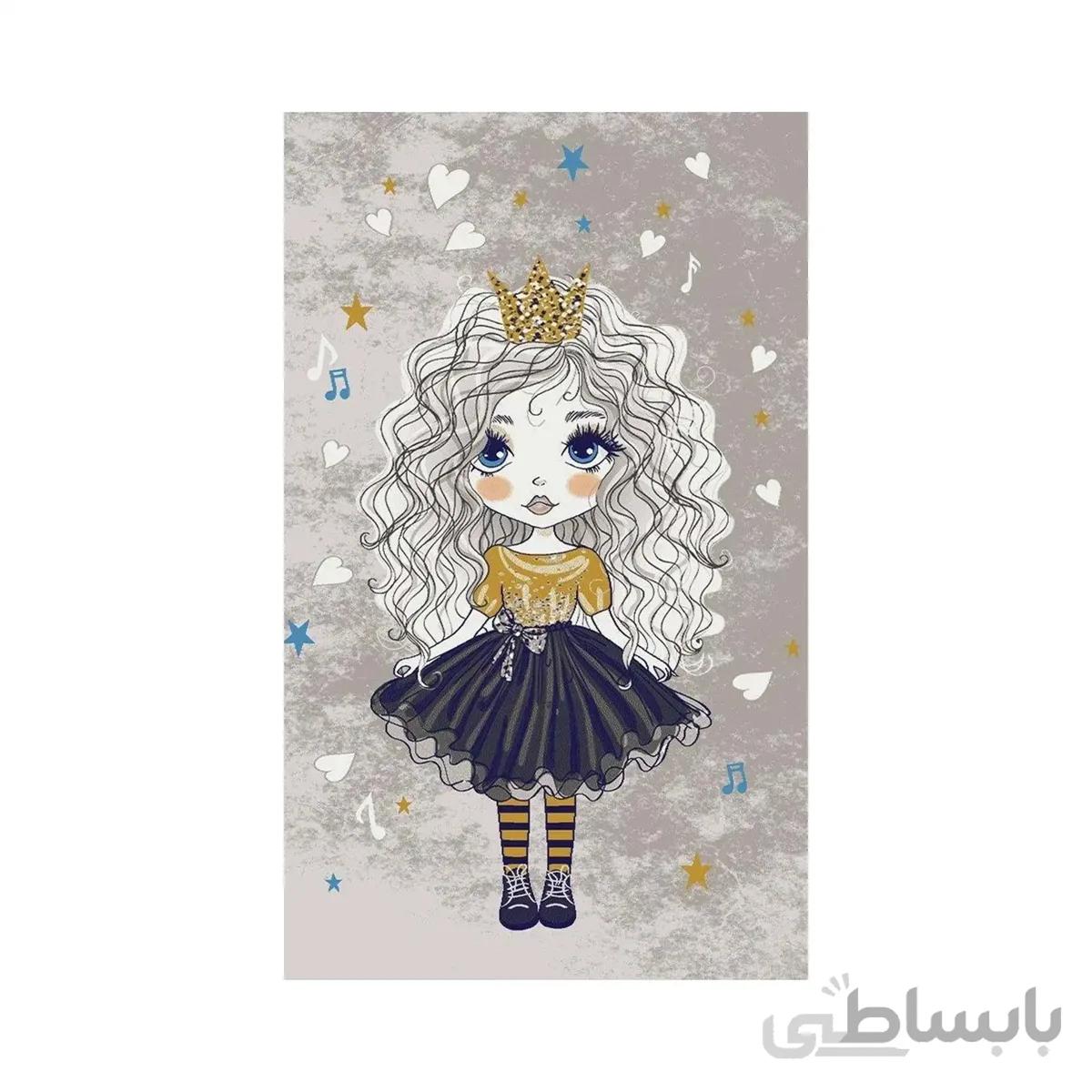 فرش 400 شانه کودک طرح پرنسس