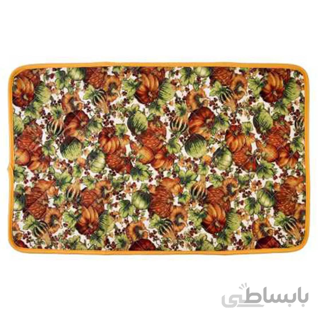 کنارسینکی (نم گیر ظروف) رزین تاژ طرح کدو چاپی