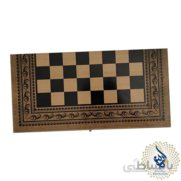 صفحه شطرنج و تخته نرد خاتم کاری طول 40 سانتی متر کد TNK-8