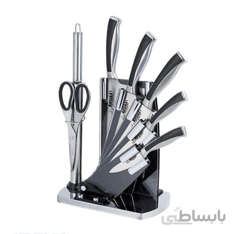سرویس چاقو آشپزخانه عرشیا مدل K270 1264 ا ARSHIA K270-1264 Steel Knife