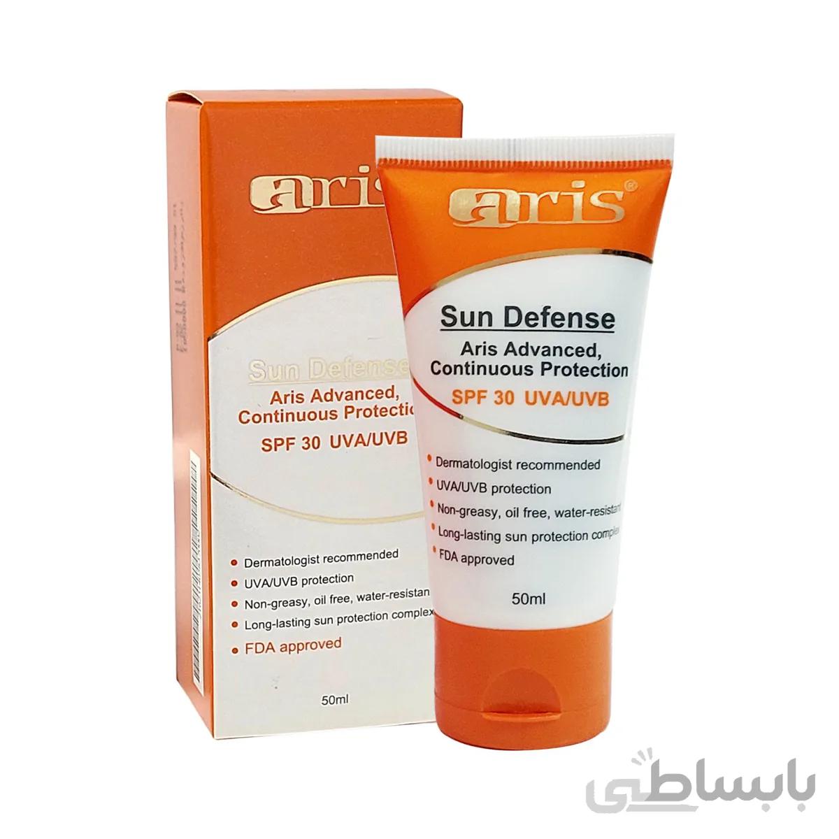 کرم ضد آفتاب دارای SPF 30