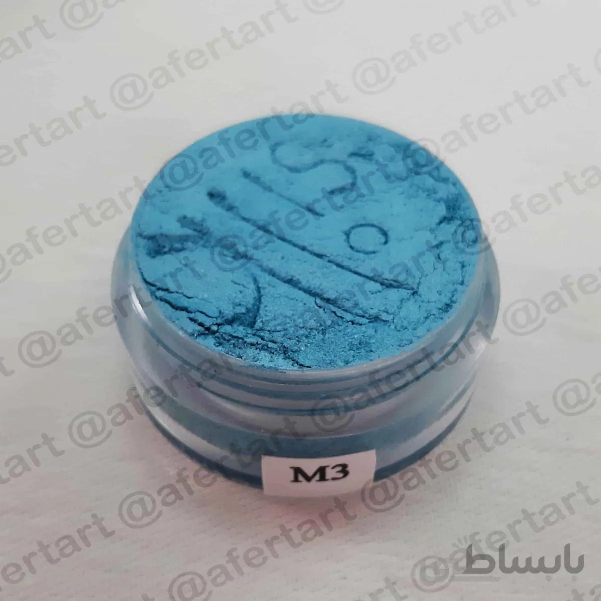 رنگ گریم سبز ابی متالیک شماره M3 سیلک