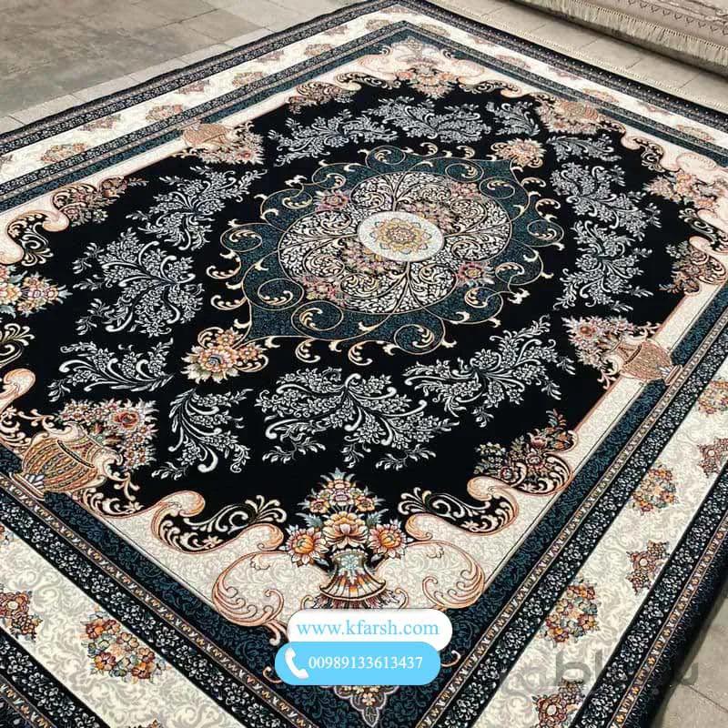 فرش ۵۰۰ شانه کاشان طرح مهیا