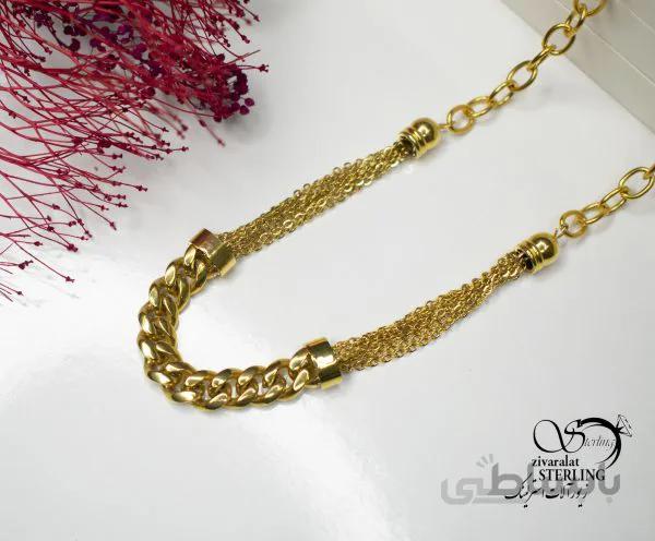 گردنبند استیل طرح کارتیه