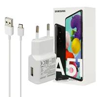 شارژر دیواری فست شارژ Samsung A51 2A PD 15W سرجعبه + کابل Type-C و هندزفری و جعبه گوشی
