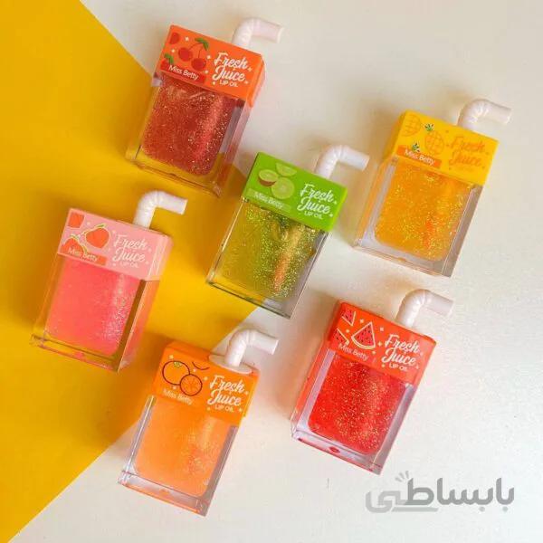 برق لب شاین دار حرارتی طرح آبمیوه