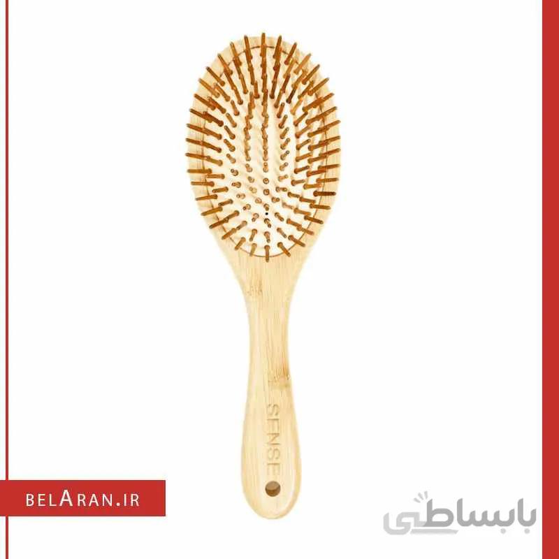 برس چوبی بامبو سایز بیضی برند سنس