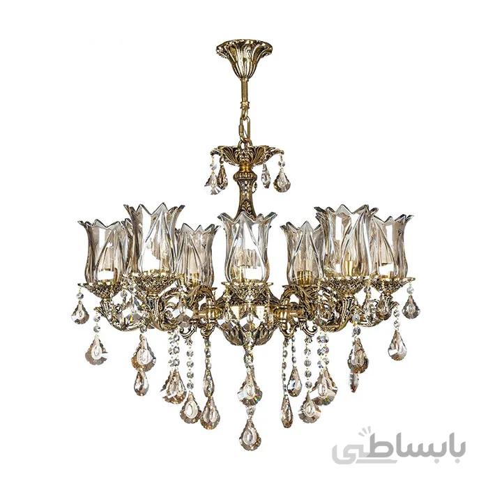 لوستر 10 شعله چشمه نور کد C2982.5+5-BO