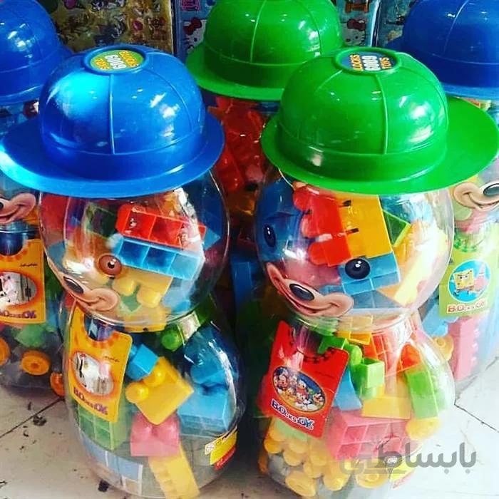 لگو 100 قطعه سطلی ا لگو خونه سازی، پلاستیک درجه یک