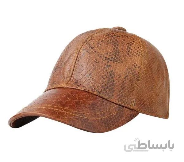 کلاه کپ چرم مون مدل peython