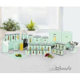 سرویس آشپزخانه 9 پارچه گرد لیمون صورتی ا کد کالا 144