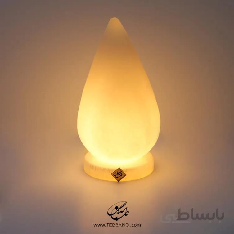 آباژور سنگ نمک طرح شبنم پایه سنگی