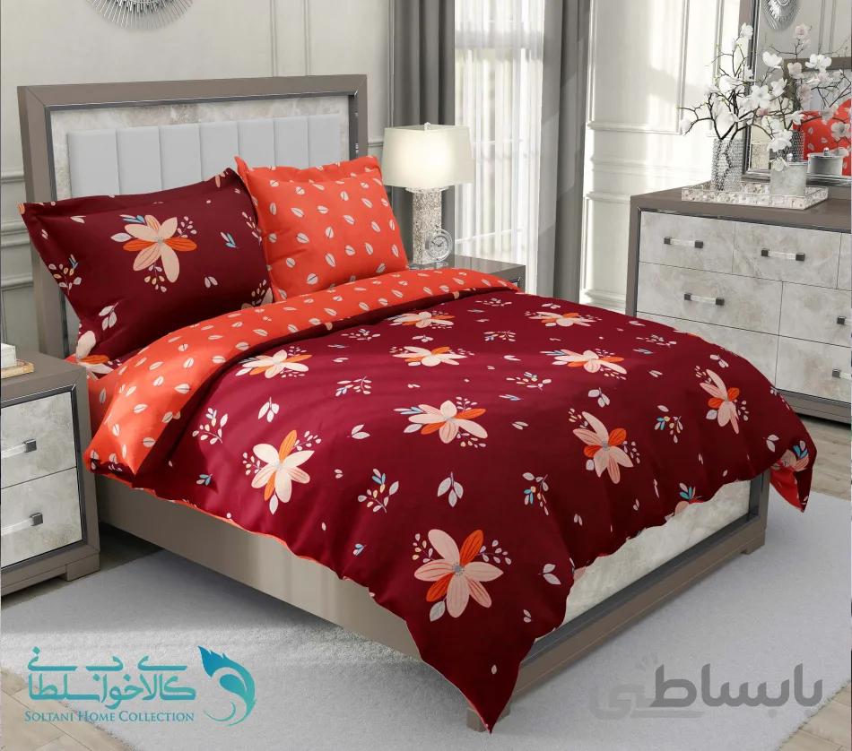 سرویس لحاف روتختی کارینا طرح فلورا قرمز (Flora-A) کد 32 دونفره