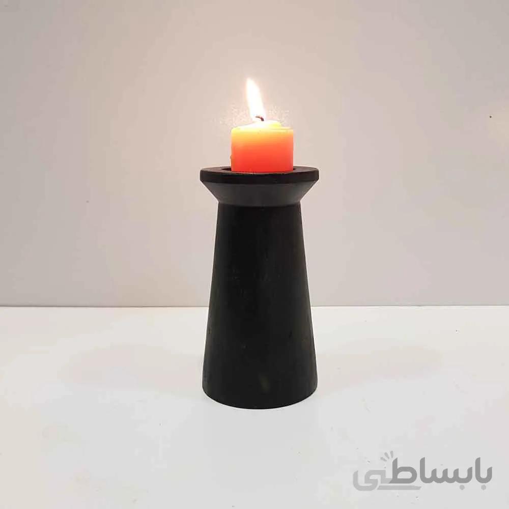 جاشمعی چوبی طرح ایکیا رنگ مشکی